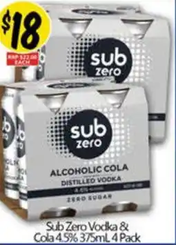 NQR Sub Zero Vodka & Cola 4.5% offer