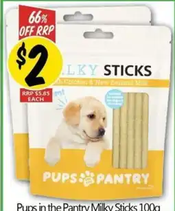 NQR Pups in the Pantry Milky Sticks offer