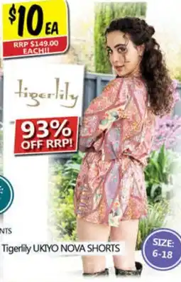 NQR Tigerlily ukiyo nova shorts offer
