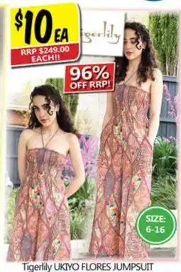 NQR Tigerlily ukiyo flores jumpsuit offer