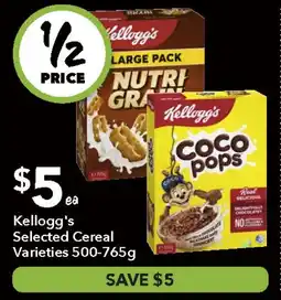 Ritchies Kellogg's Selected Cereal offer