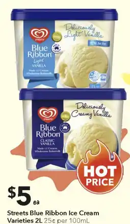 Ritchies Streets Blue Ribbon Ice Cream offer