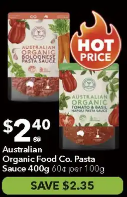 Ritchies Australian Organic Food Co. Pasta Sauce offer