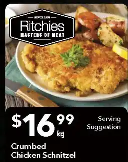 Ritchies Crumbed Chicken Schnitzel offer