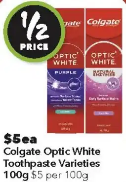 Ritchies Colgate Optic White Toothpaste offer