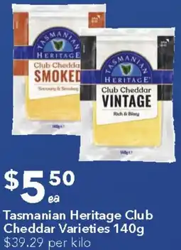 Ritchies Tasmanian Heritage Club Cheddar offer