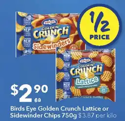 Ritchies Birds Eye Golden Crunch Lattice or Sidewinder Chips offer
