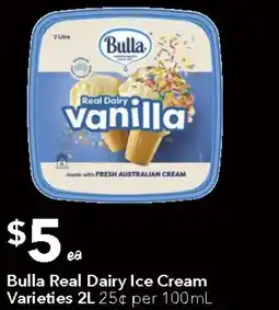 Ritchies Bulla Real Dairy Ice Cream offer