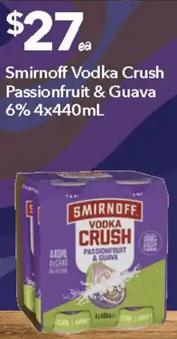 Ritchies Smirnoff Vodka Crush Passionfruit & Guava 6% offer