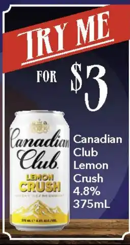Ritchies Canadian club lemon crush 4.8% offer