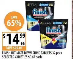 Supabarn Finish ultimate diswashing tablets offer