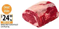 Supabarn Whole beef scotch fillet offer