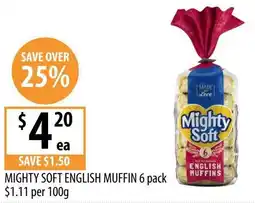 Supabarn Mighty soft english muffin offer
