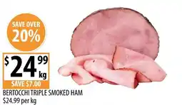 Supabarn Bertocchi triple smoked ham offer