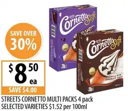 Supabarn Streets cornetto multi packs offer