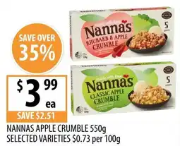 Supabarn Nannas apple crumble offer