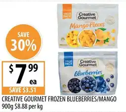 Supabarn Creative gourmet frozen blueberries/mango offer