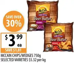 Supabarn Mccain chips/wedges offer