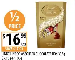Supabarn Lindt lindor assorted chocolate box offer
