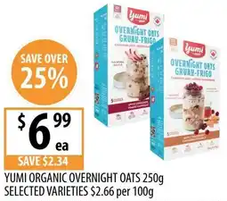 Supabarn Yumi organic overnight oats offer