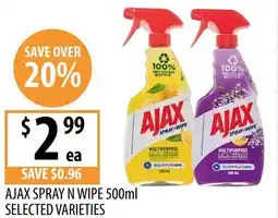 Supabarn Ajax spray n wipe offer