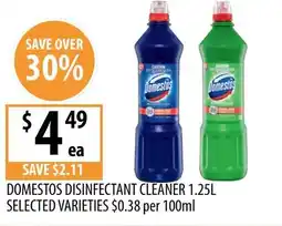 Supabarn Domestos disinfectant cleaner offer