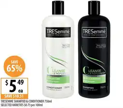 Supabarn Tresemme shampoo & conditioner offer