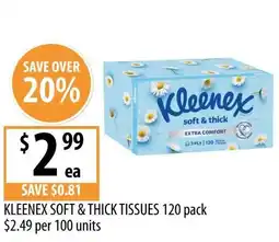 Supabarn Kleenex soft & thick tissues offer