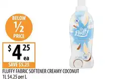 Supabarn Fluffy fabric softener creamy coconut offer