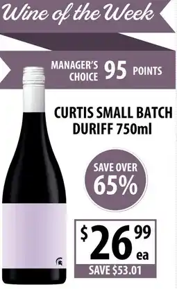 Supabarn Curtis small batch duriff offer