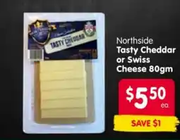 Spar Northside Tasty Cheddar or Swiss Cheese offer