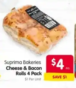 Spar Suprima Bakeries Cheese & Bacon Rolls offer