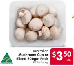 Spar Australian Mushroom Cup or Sliced offer