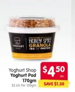 Spar Yoghurt Shop Yoghurt Pod offer