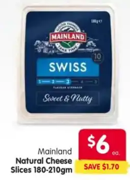 Spar Mainland Natural Cheese Slices offer