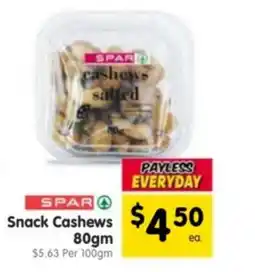 Spar Snack Cashews offer