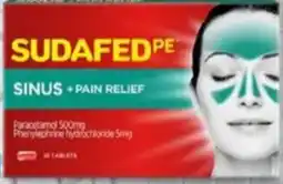 Spar Sudafed PE Sinus + Pain Relief Tablets offer