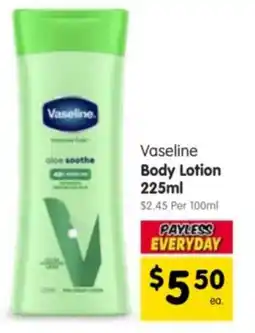 Spar Vaseline Body Lotion offer