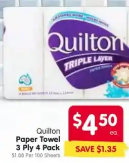 Spar Quilton Paper Towel offer