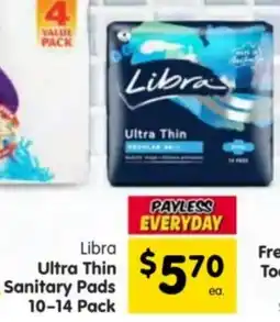 Spar Libra Ultra Thin Sanitary Pads offer