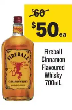 Liquorland Fireball cinnamon flavoured whisky offer