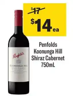 Liquorland Penfolds Koonunga Hill Shiraz Cabernet offer