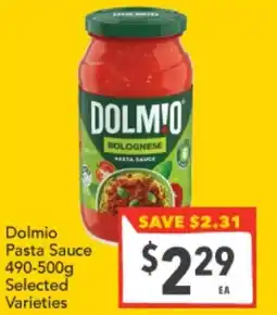 Supa Valu Dolmio Pasta Sauce offer