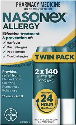 Pharmacy Best Buys Nasonex Allergy Twin Pack offer