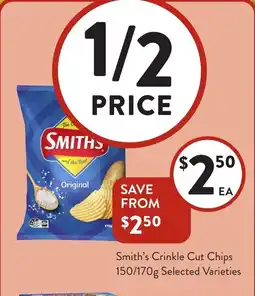 Foodworks Smith's Crinkle Cut Chips offer