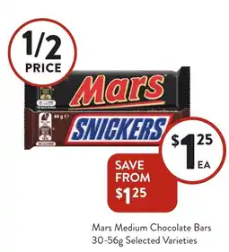 Foodworks Mars Medium Chocolate Bars offer