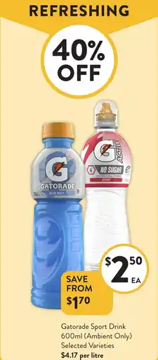 Foodworks Gatorade Sport Drink offer