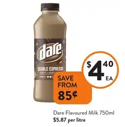 Foodworks Dare Flavoured Milk offer
