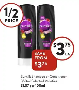 Foodworks Sunsilk Shampoo or Conditioner offer