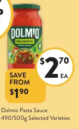 Foodworks Dolmio Pasta Sauce offer